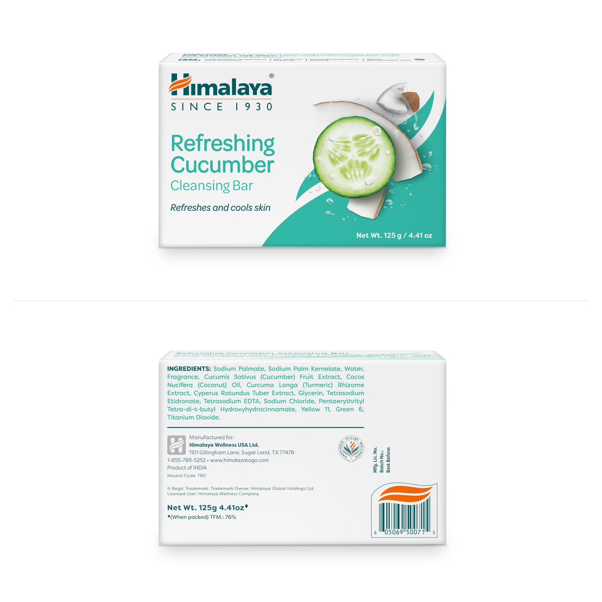Himalaya Cucumber Cleansing Bar lather close-up for gentle, refreshing cleanse.