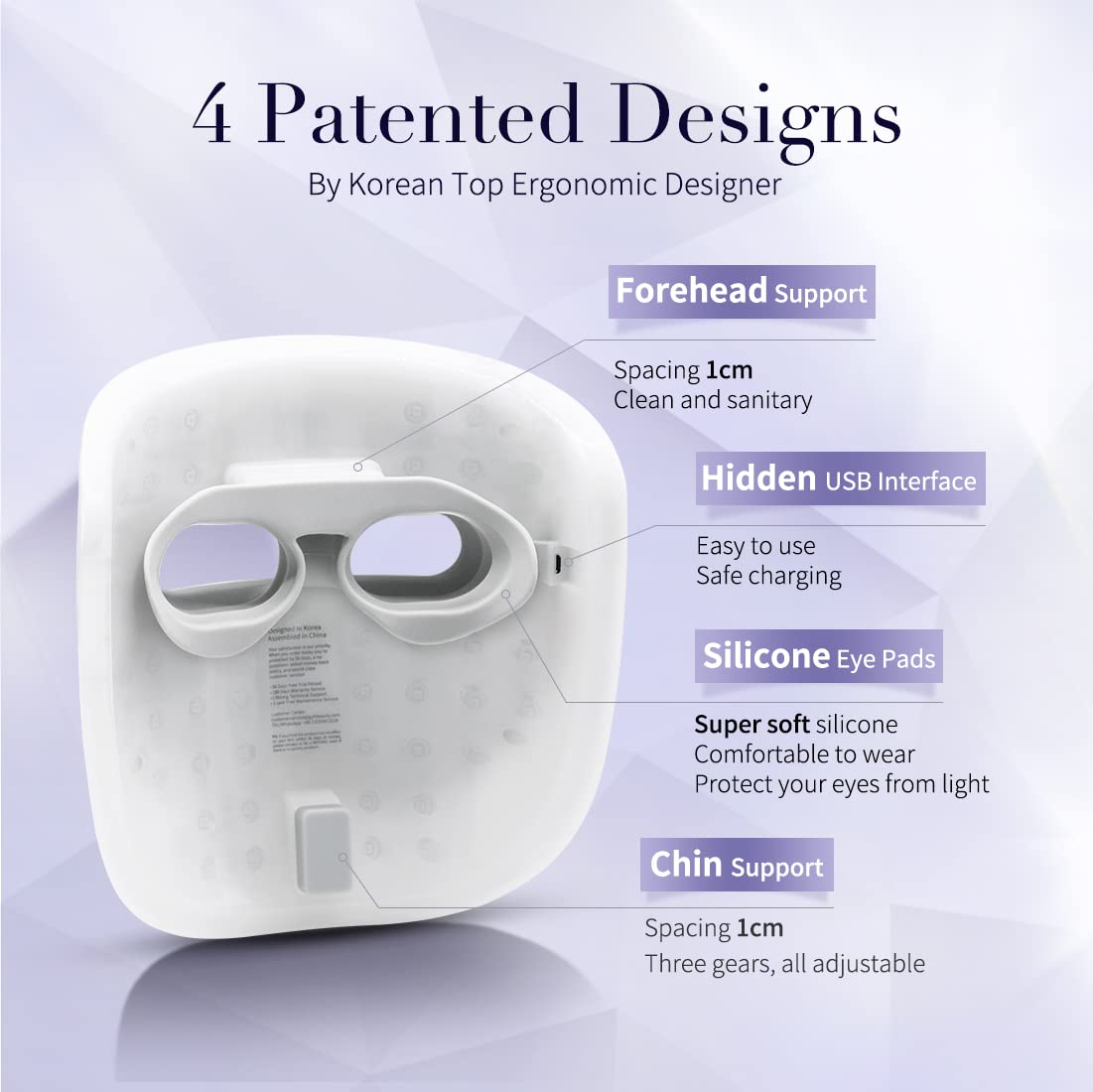 HIME SAMA LED Face Mask chin pad adjustment for a secure fit