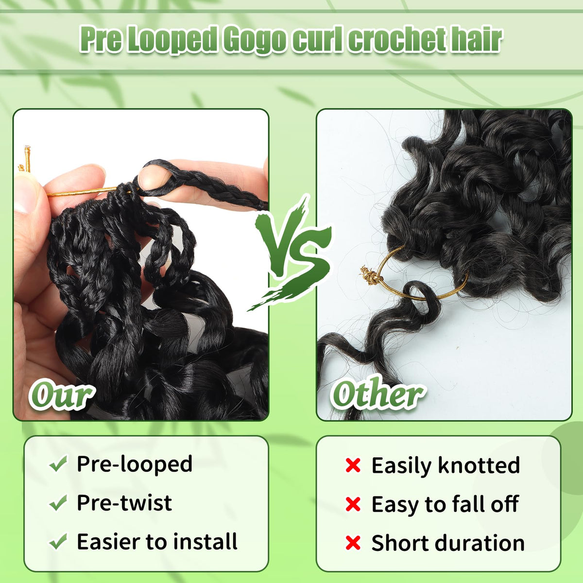 Himolin Gogo Curl Water Wave texture adds natural volume and movement.