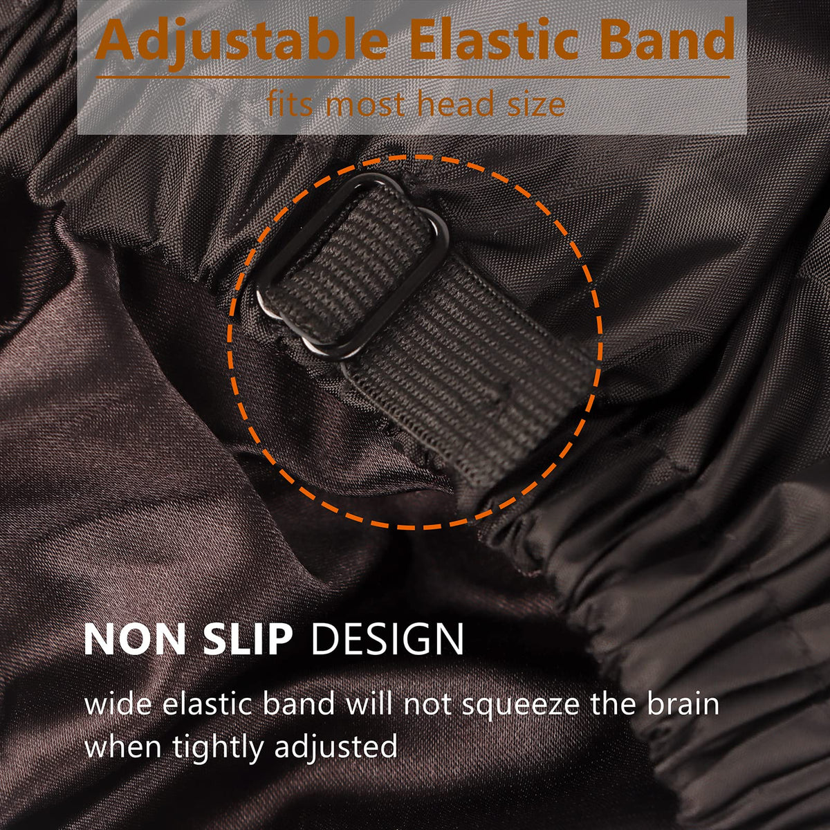 Himoswis waterproof outer fabric shields hair during shower time.