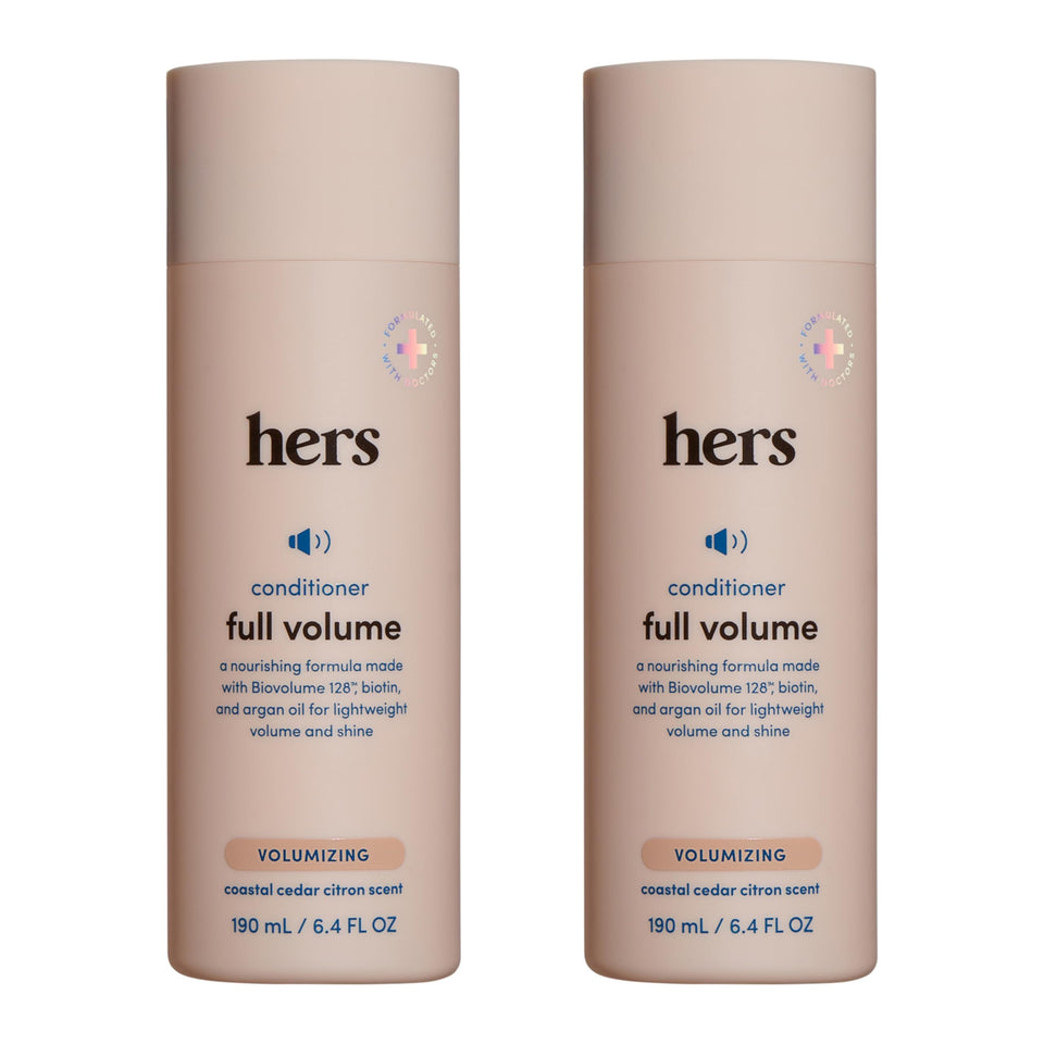 Hims & Hers Full Volume Conditioner bottle front for lightweight volume