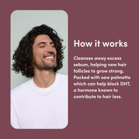 hims Minoxidil foam close-up demonstrates easy scalp application.