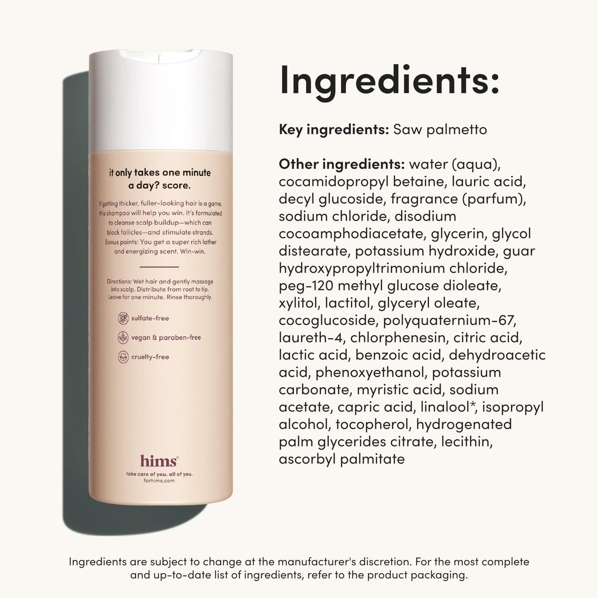 hims Thick Fix conditioner bottle showcasing silky softness and hair nourishment.