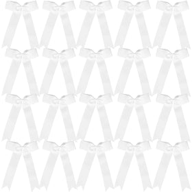 Hipcheer 20pcs collegiate bows in white pack ready for game-day styling and coordinated looks.