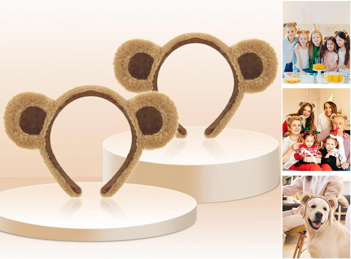 HIPIHOM adjustable bear ears headband for comfortable wear