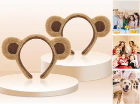 HIPIHOM adjustable bear ears headband for comfortable wear