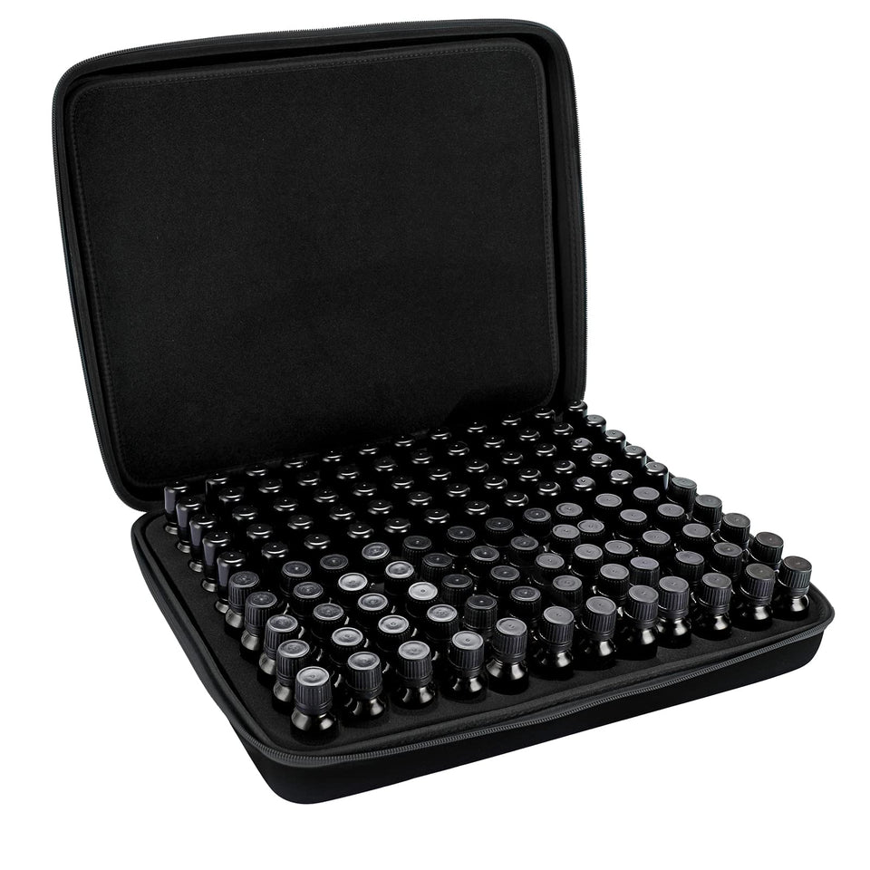 Hipiwe 120-slot EVA case exterior protects oils during travel.