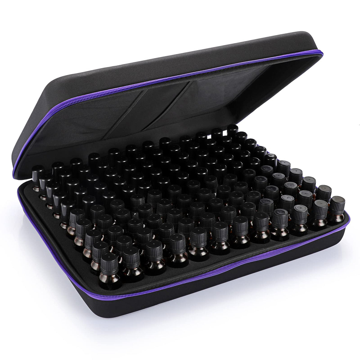 Hipiwe 120-slot EVA case with hard shell exterior for travel protection of bottles