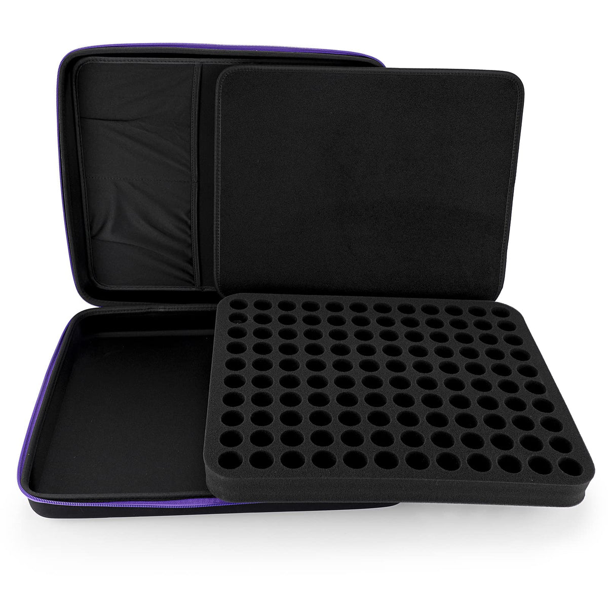 Foam insert inside Hipiwe case holding essential oil bottles securely