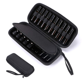 Hipiwe EVA essential oil case open with 20 secure slots for travel
