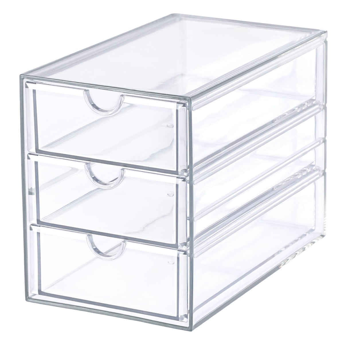 Hipiwe transparent organizer box blends with decor and stores daily essentials.