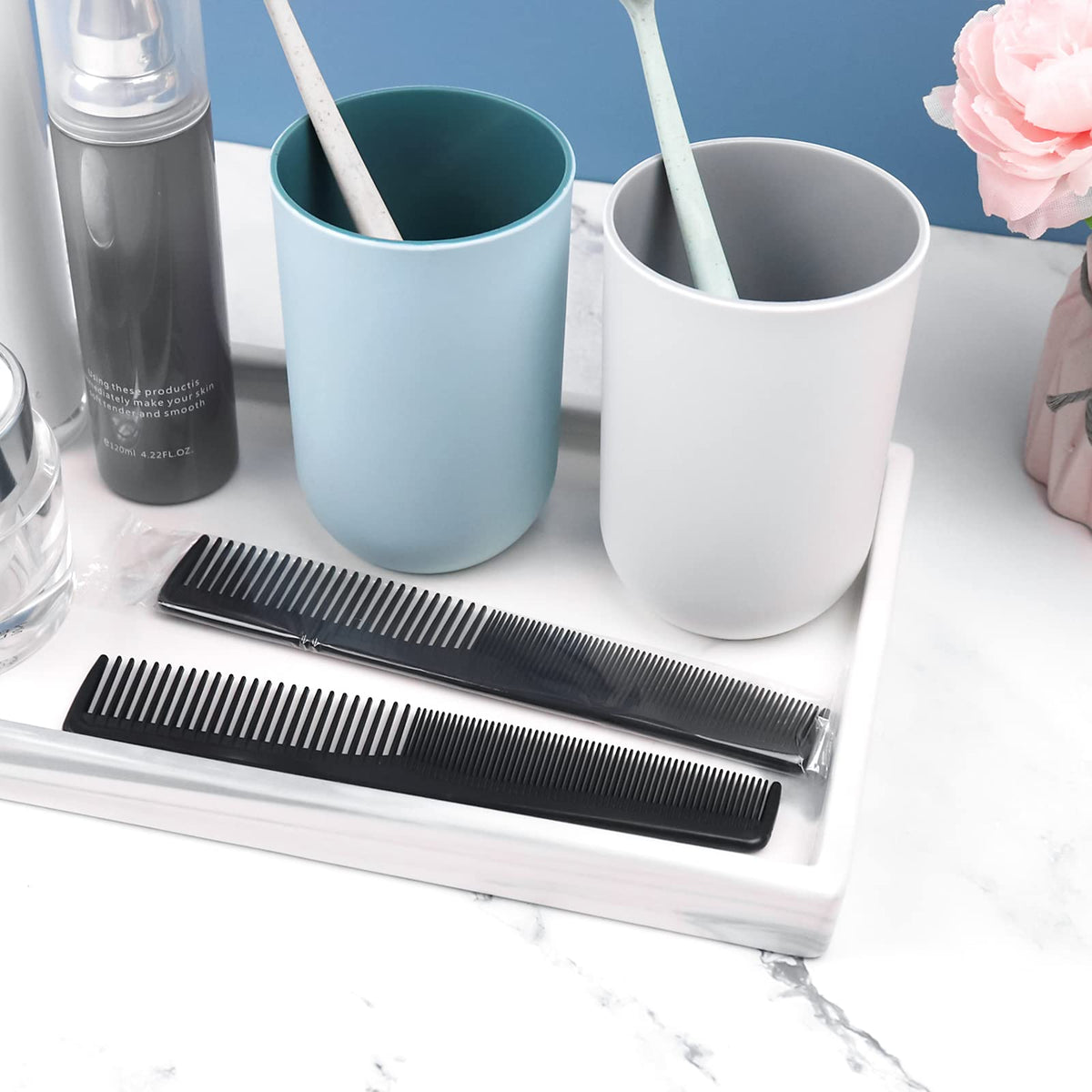 Hipruict double-tooth combs for versatile detangling on the go