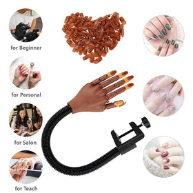 Hirido reusable mannequin hand supports repeated manicure practice without waste.