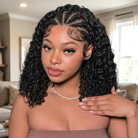 HIRIREMY curly wig with 13x4 HD lace front for natural look