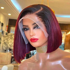 HIRIREMY bob wig 12 inch HD lace front with natural movement