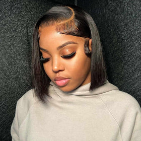 HIRIREMY 13x4 HD lace front bob wig for seamless scalp appearance.