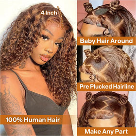 HIRIREMY ombre honey blonde 4-27 highlight wig for vibrant color and soft waves