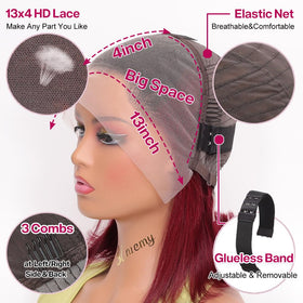 HIRIREMY wig pre-plucked with bleached knots for natural hairline