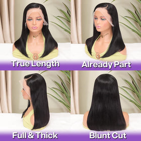 HIRIREMY pre-plucked natural hairline bob wig for effortless styling.