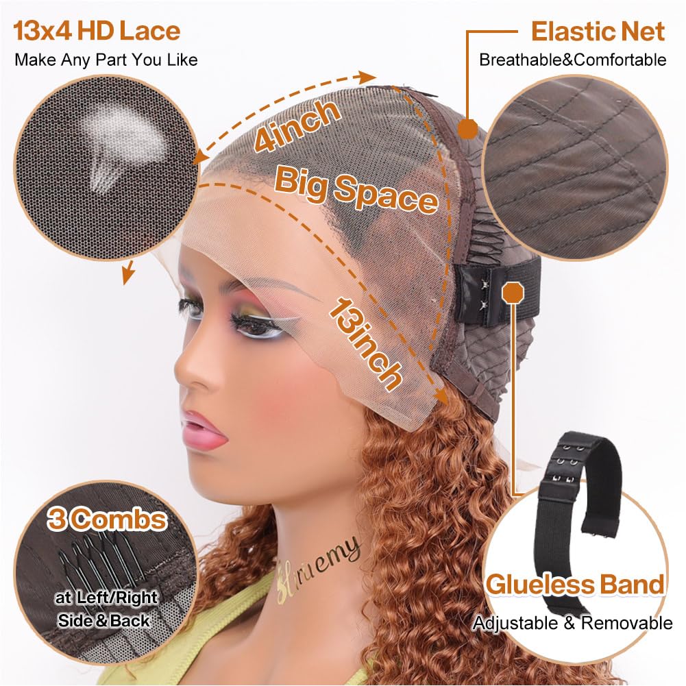 HIRIREMY wear-and-go wig with adjustable cap for secure, comfortable fit