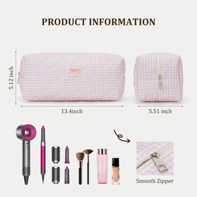 HiTotes floral design travel case front view shows a spacious main compartment