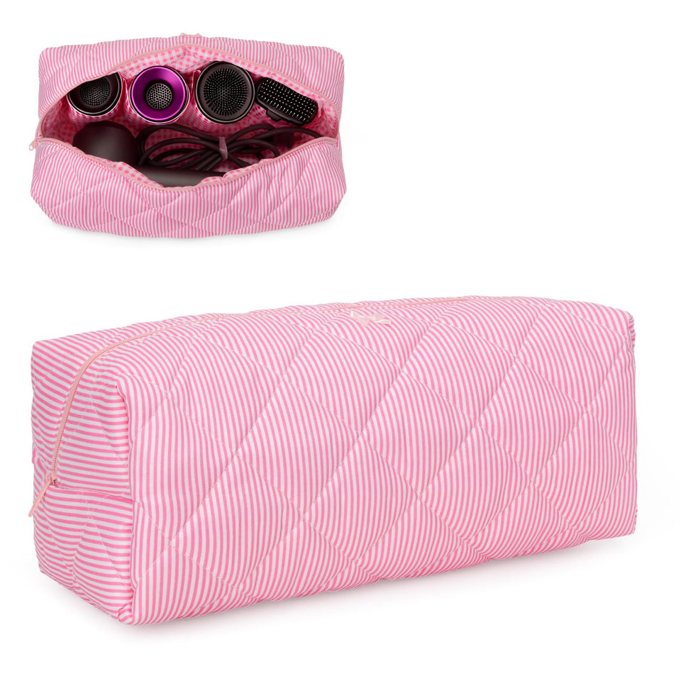 HiTotes floral travel case full view showing spacious interior for tools