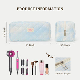 HiTotes travel bag interior shows Dyson Airwrap fit and secure storage