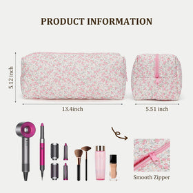 HiTotes hair tools travel bag fits Dyson Airwrap and Shark Flexstyle with ample space