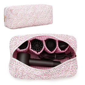 HiTotes hair tools travel bag with Dyson Airwrap layout keeps tools secure on trips.