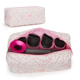 HiTotes hair tools travel bag front view with organized compartments for Dyson Airwrap