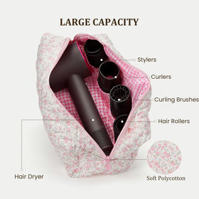 HiTotes hair tools travel bag open compartment showing easy access and storage