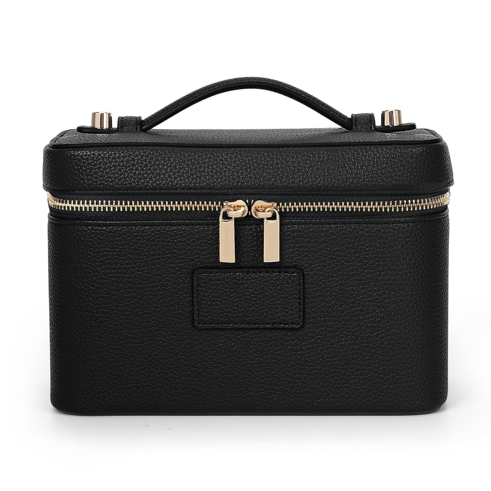 HiTotes makeup bag front view shows compact design for daily carry