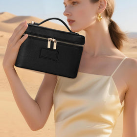 HiTotes makeup bag removable divider keeps cosmetics organized during travel