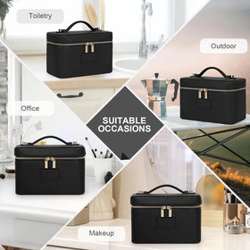 HiTotes makeup bag size comparison shows portability versus bulky kits