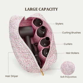 HiTotes travel case featuring floral design offers chic tool organization on the go.