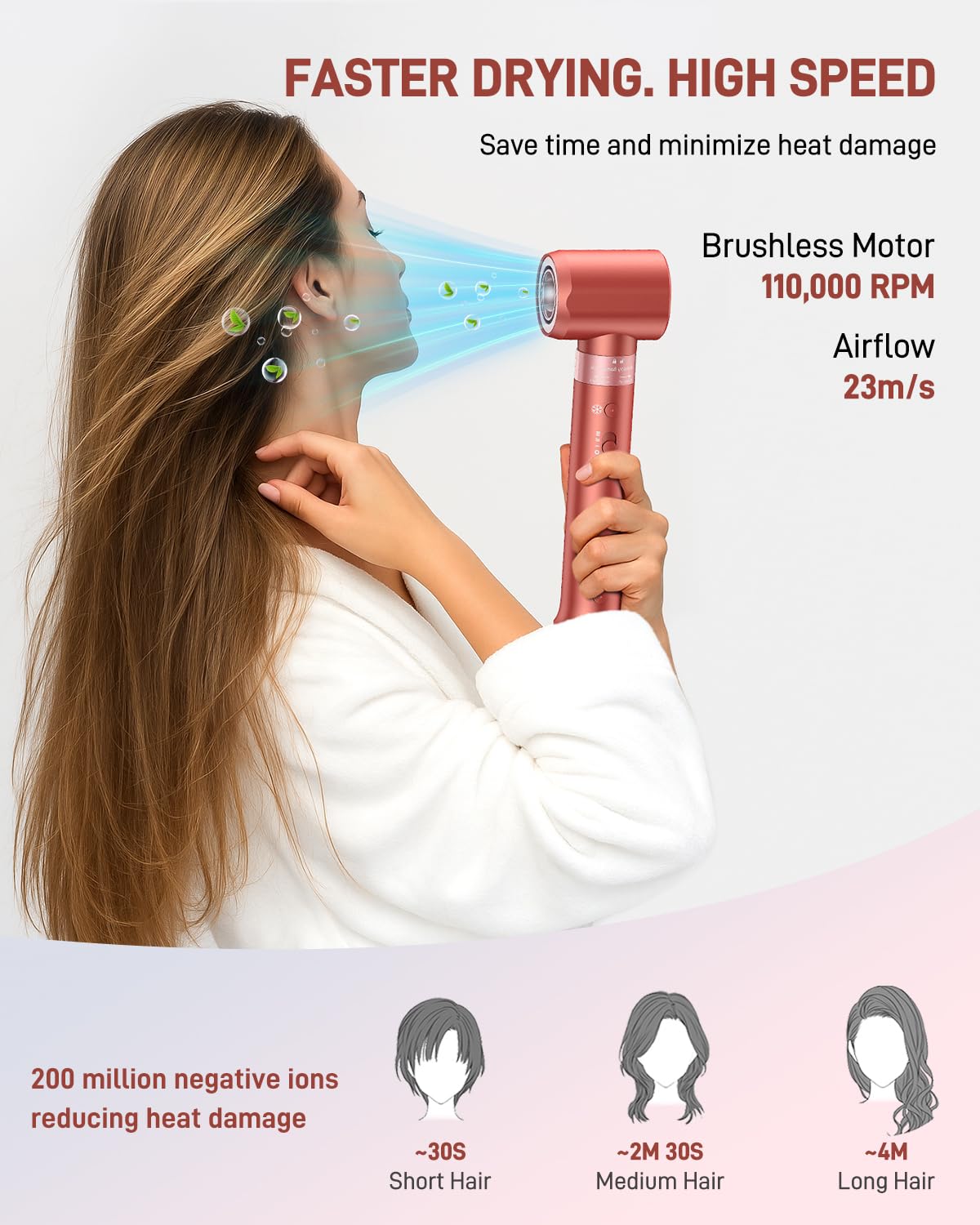 Hittiona 5-in-1 hair styler curling barrels for loose curls