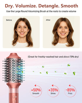 Hittiona 5-in-1 hair styler no heat damage mode maintains airflow