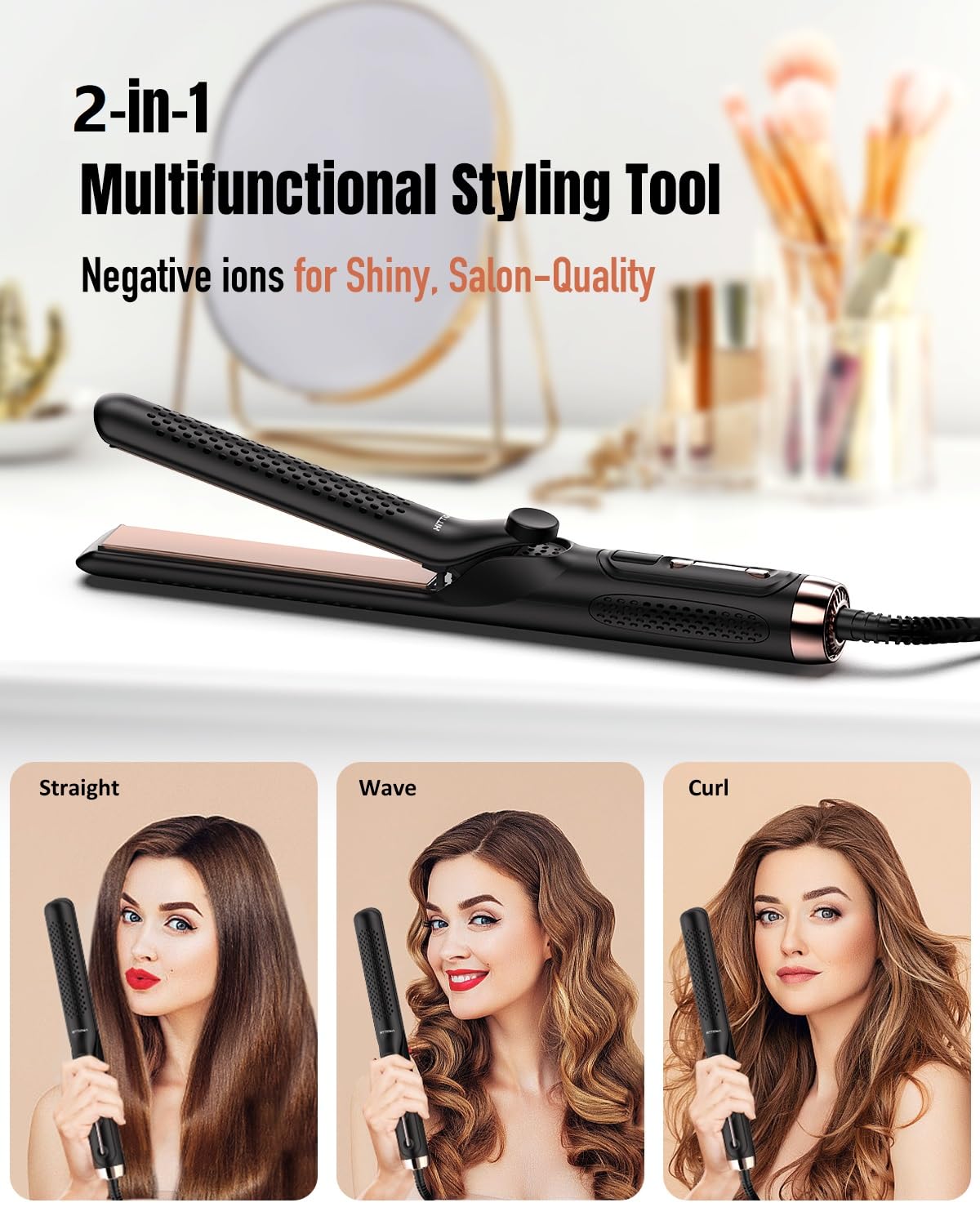 HITTIONA dual-ptc-heating provides even heat for smooth results.