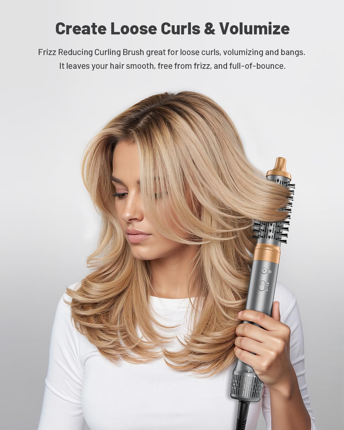 HITTIONA hot air styler cool shot button locks in the finished look