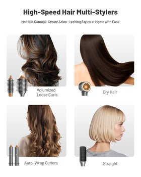 HITTIONA hot air styler curling barrel highlights wrap-and-set curling capability