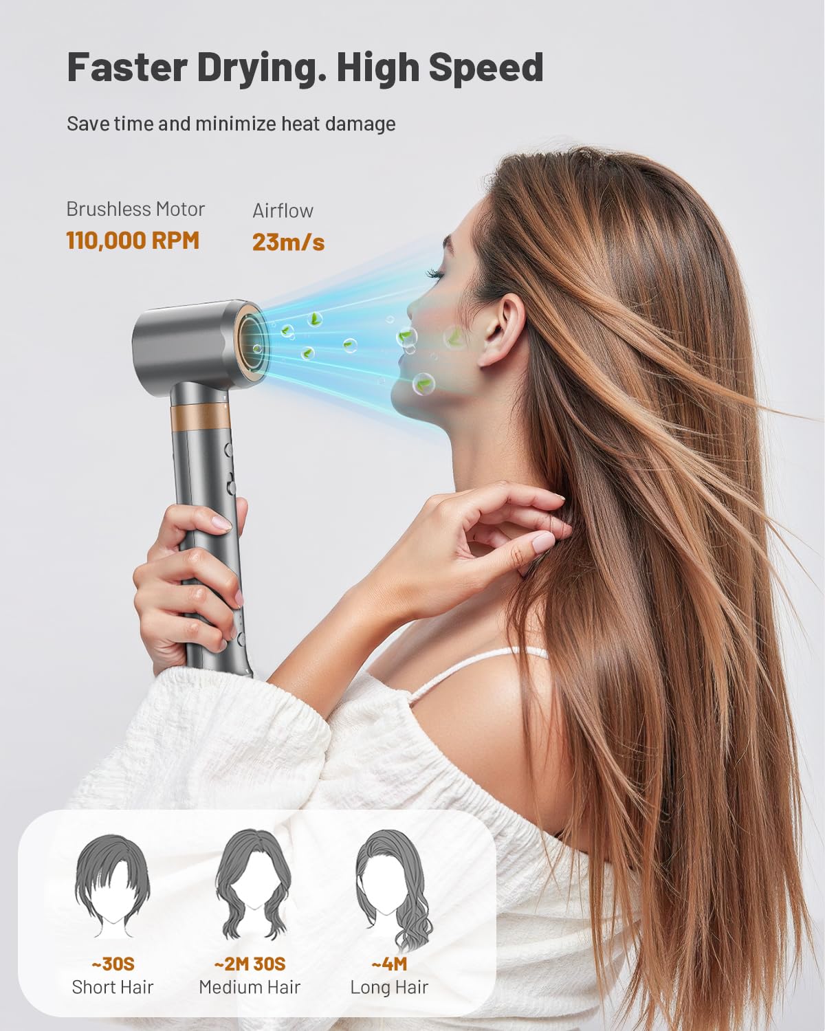 HITTIONA hot air styler with travel bag for on-the-go styling