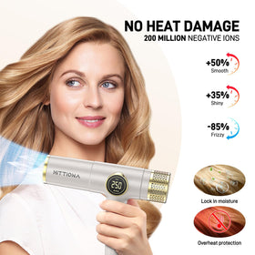 HITTIONA infrared hair dryer compact travel case emphasizes portability for trips.