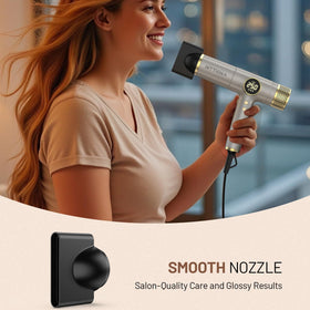 HITTIONA infrared hair dryer lightweight design fits comfortably in hand for easy styling.