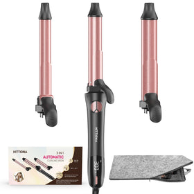 Hittiona rotating curling iron 0.75-inch barrel creates defined waves daily