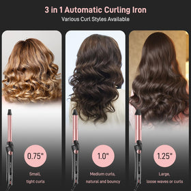 Hittiona rotating curling iron 1-inch barrel delivers easy everyday waves