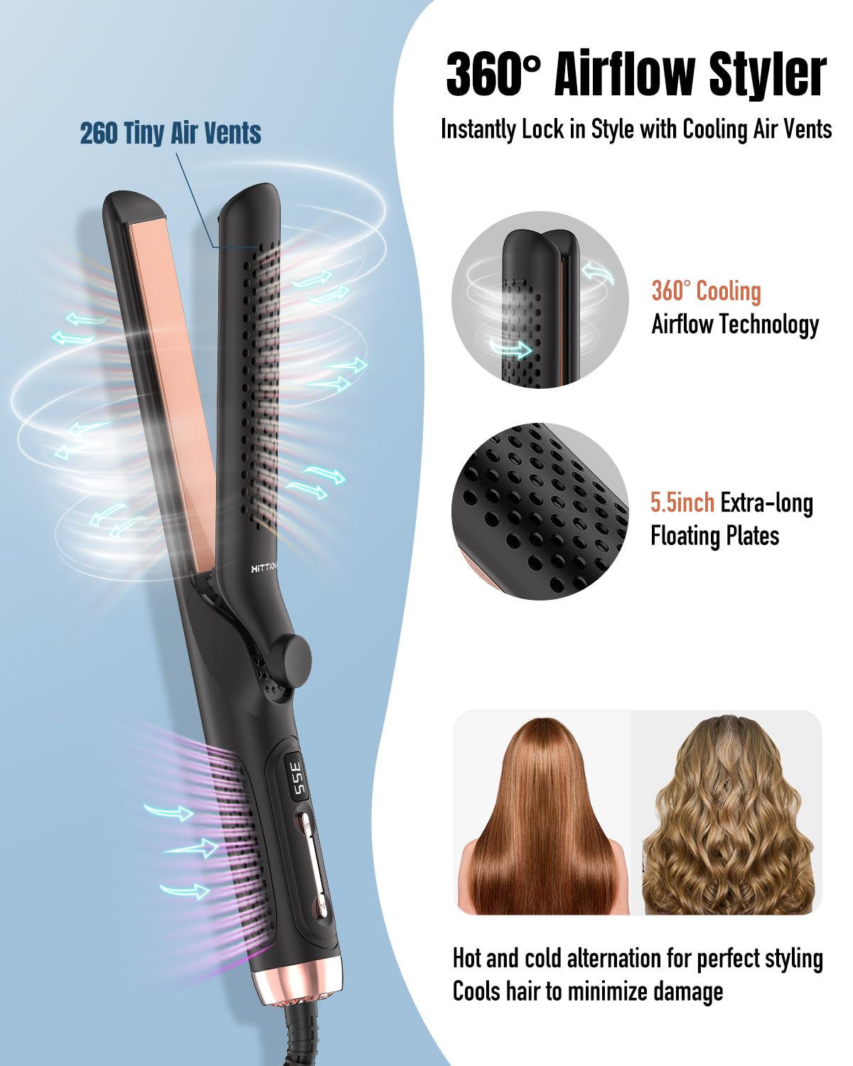 HITTIONA vented-cool-air-wrap image shows hair styled with protective cooling.