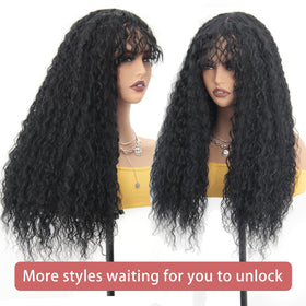 HiTuMyPi wig cap and adjustable strap detail for secure, comfortable fit.
