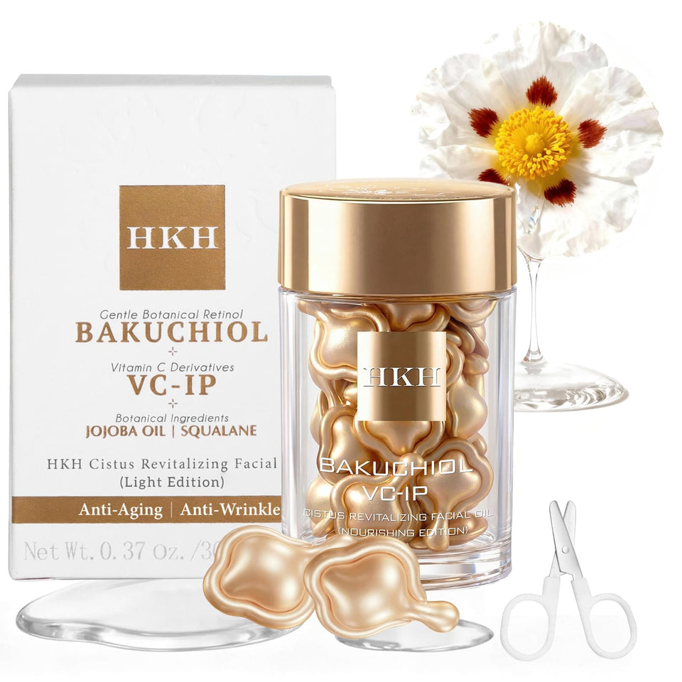 HKH Bakuchiol Retinol Serum cap close-up shows precise dosing for daily use