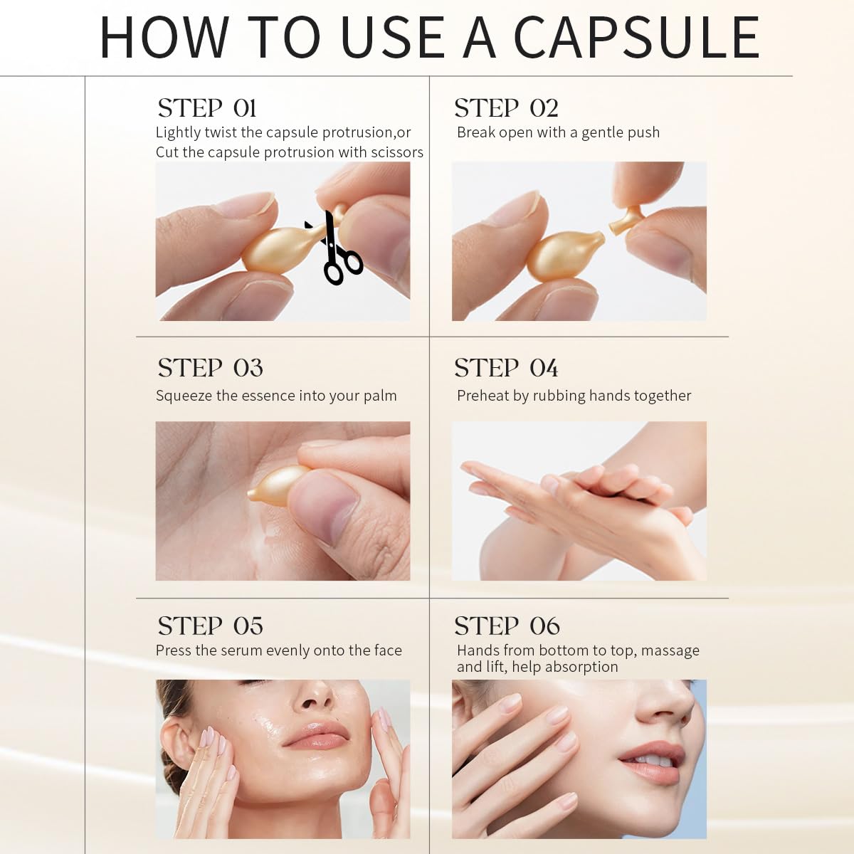 HKH Serum being massaged into the face for absorption