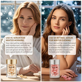 HKH Vitamin C Serum Capsules apply on skin for smooth absorption
